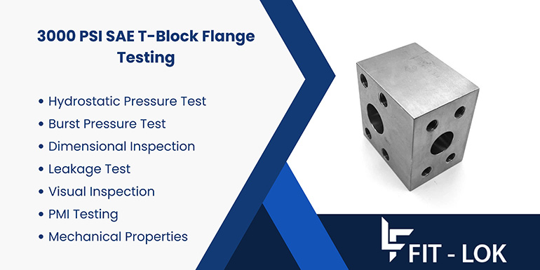 3000 PSI SAE T-Block Flange Testing
