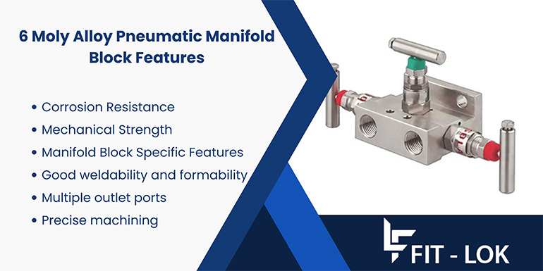 6 moly alloy Pneumatic Manifold Block features