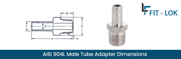 AISI 904L Male Tube Adapter Dimensions AISI 904L Male Tube Adapter Dimensions