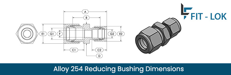 Alloy 254 Reducing Bushing Dimensions