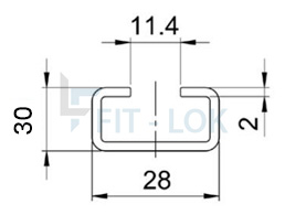 Diagram of TS-30 steel rail