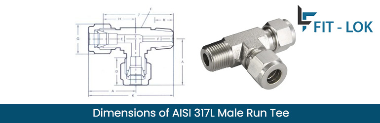 Dimensions of AISI 317L Male Run Tee Dimensions of AISI 317L Male Run Tee