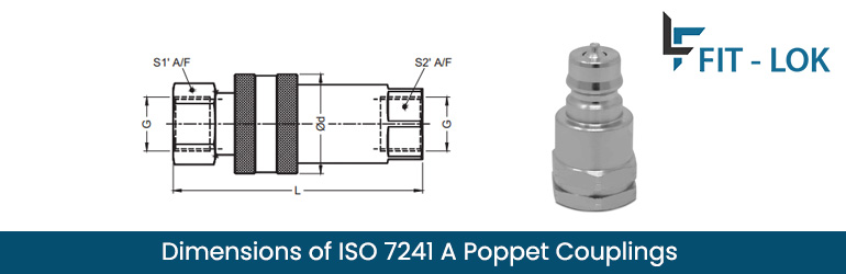 Dimensions of ISO 7241 A Poppet Couplings Dimensions of ISO 7241 A Poppet Couplings