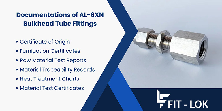 Documentations of AL-6XN Bulkhead Tube Fittings