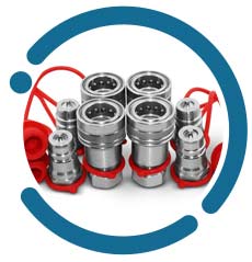 thumbnail image 2 of 2 Pcs Hydraulic Quick Connect Coupler Set 1/4 Inch NPT ISO7241-A Hardened Steel Hydraulic Quick Couplings With Dust Cap 2 of 11