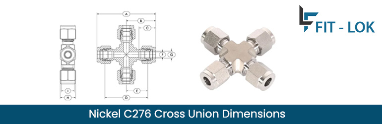 Nickel C276 Cross Union Dimensions
