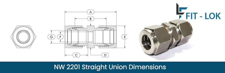 NW 2201 Straight Union Dimensions