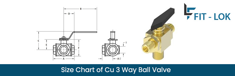 Size Chart of Cu 3 way ball valve Size Chart of Cu 3 way ball valve