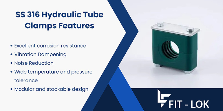 SS 316 Hydraulic Tube Clamps Features