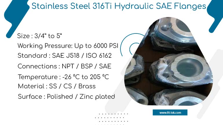 Stainless Steel 316Ti Hydraulic SAE Flanges