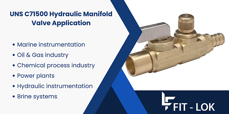 UNS C71500 Hydraulic Manifold Valve Application