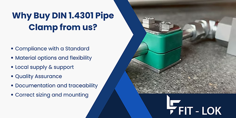Why buy DIN 1.4301 Pipe clamp from us?